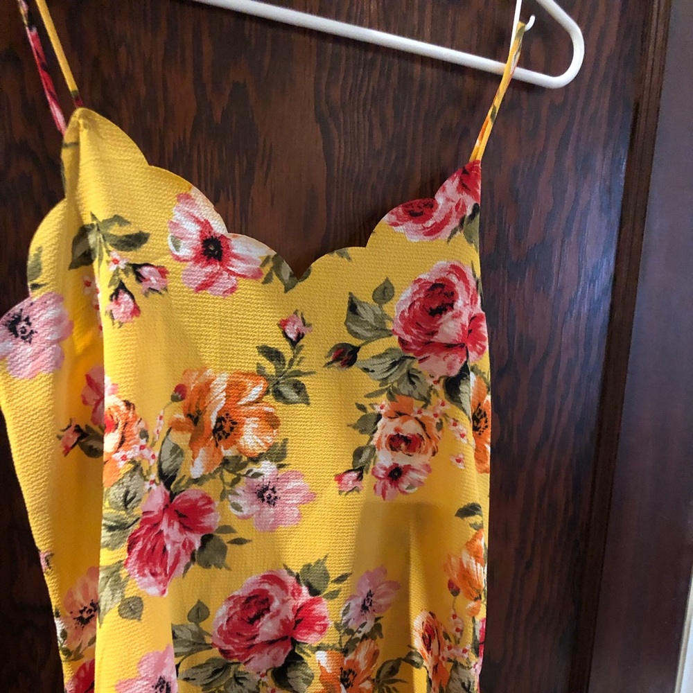 Yellow floral tank